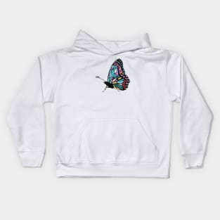 Badass Mosaic Butterfly Character Kids Hoodie